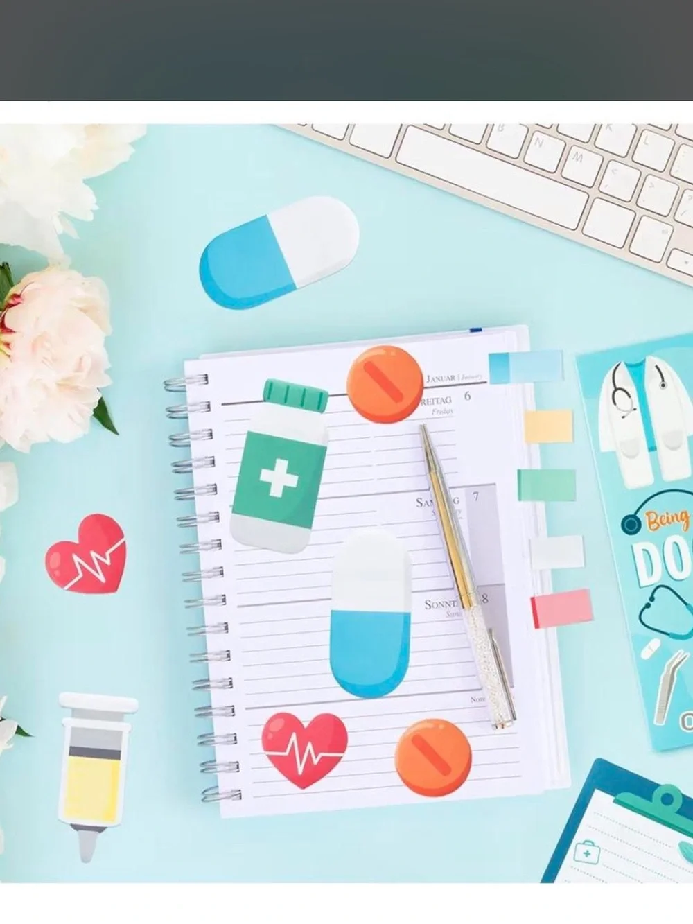 $6 Medical-Themed Tablet Accessory Set with Sticky Notes$6 WHEN BUNDLED WITH 3 O